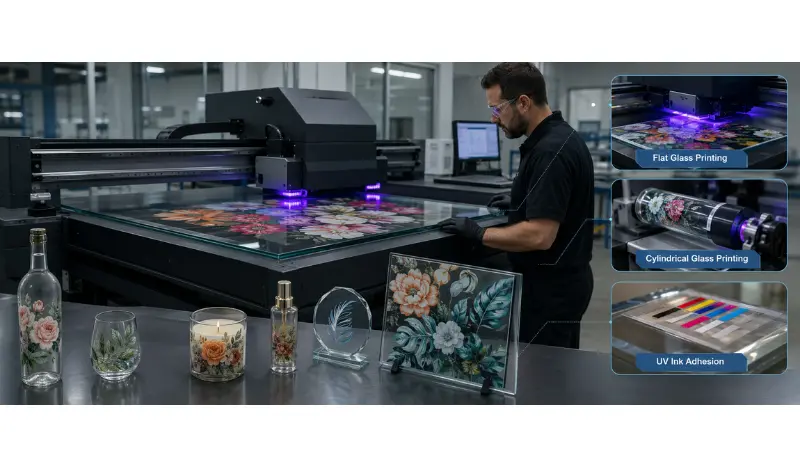 Cómo imprimir sobre vidrio: Guía de adhesión e impresión UV